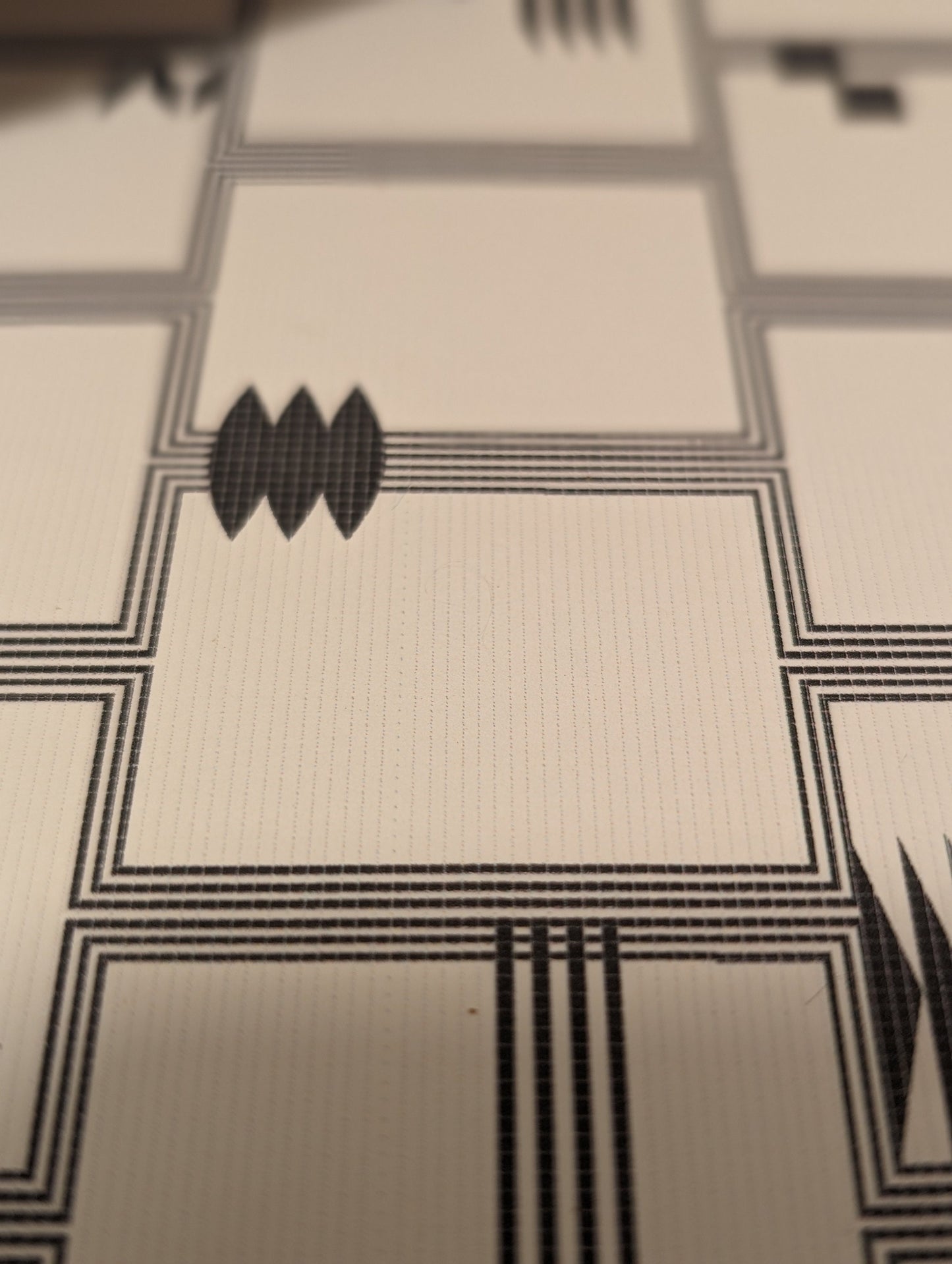 Cream and Black Pattern Tile - Dollhouse & Diorama Accessory Flooring, Counter Top, Tile, Wallpaper