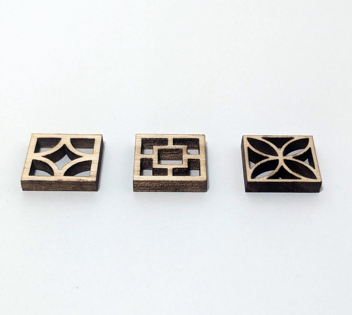 Breeze Blocks - Set of 6 Unfinished Tiles 3/4 inch h x w- miniature, room divider, wall art, dollhouse decor