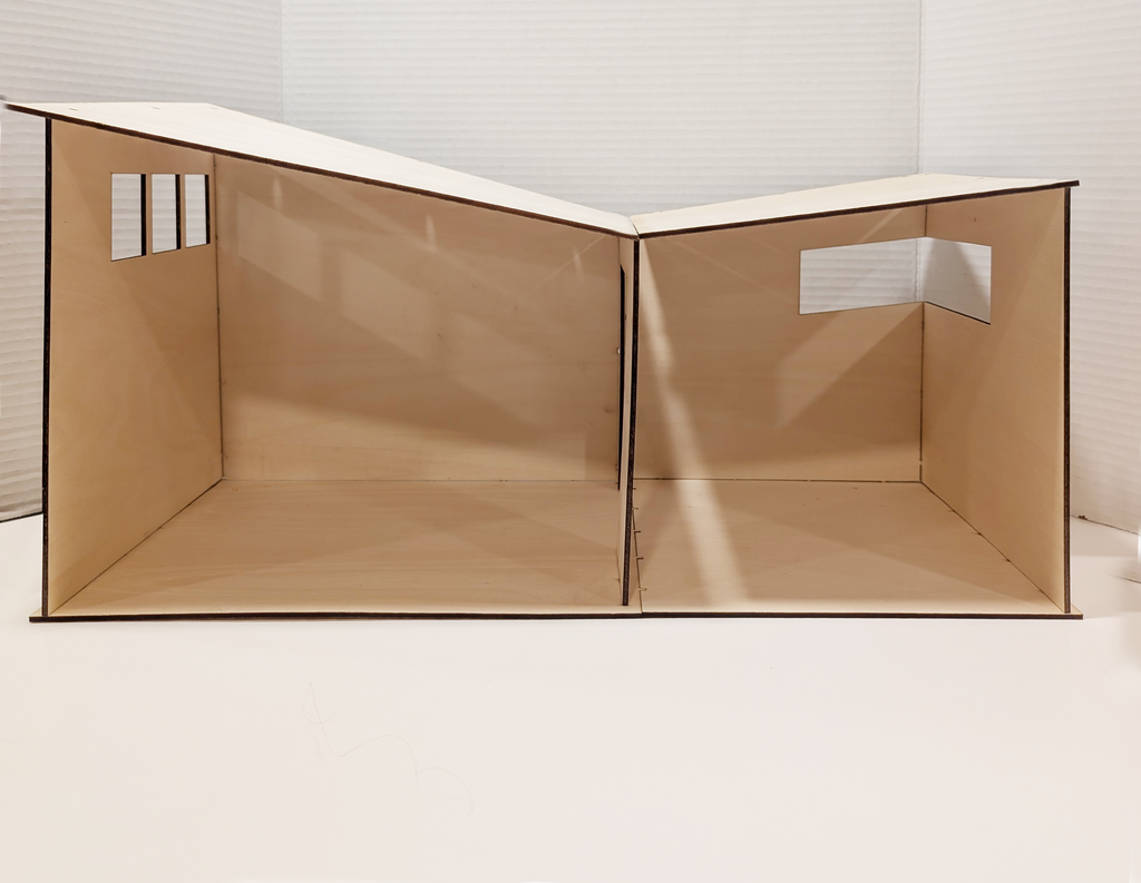 Mid-Century Modern Room Box Kit The Butterfly: DIY Miniature Dollhouse (Unfinished)