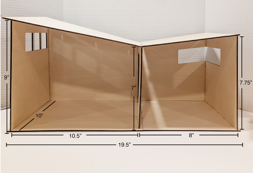 Mid-Century Modern Room Box Kit The Butterfly: DIY Miniature Dollhouse (Unfinished)