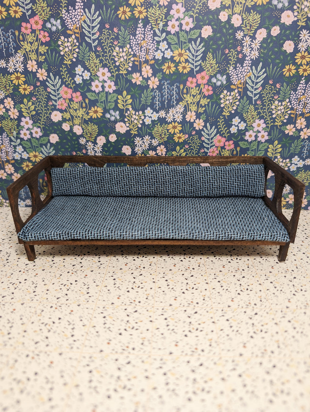 Mid-Century Modern Cutout Couch  (1:12 Scale miniature)