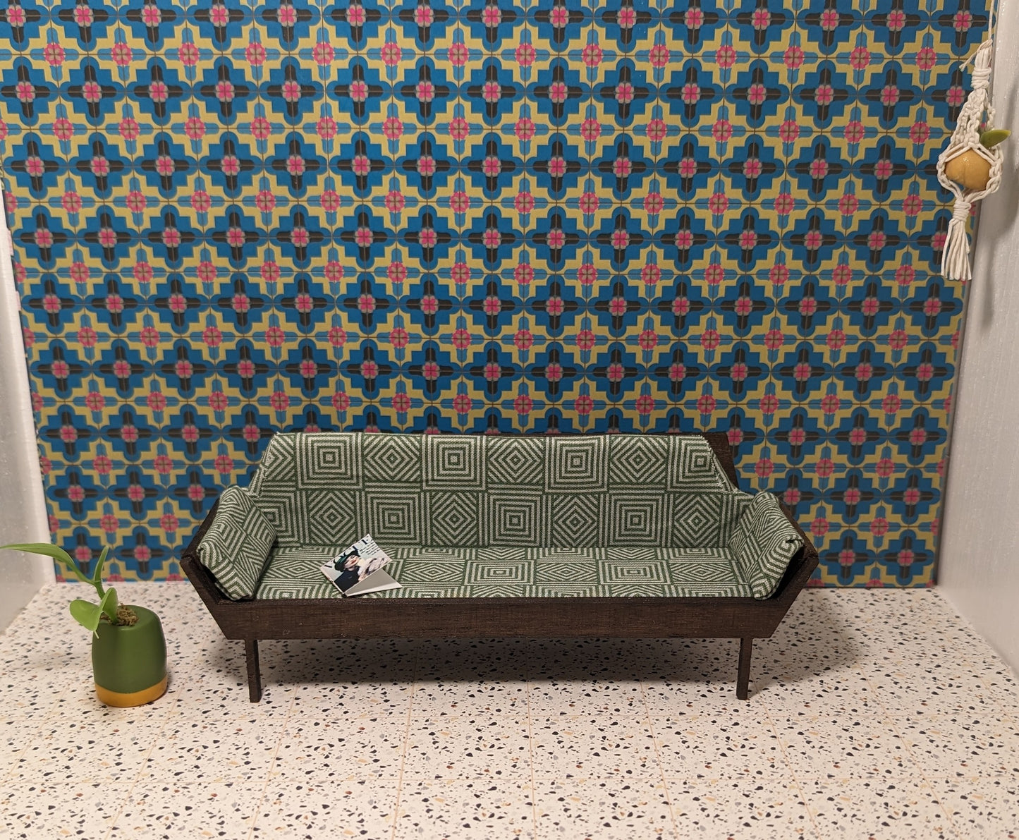 SVG File for Mid-Century Modern Adrian Pearsall-Inspired Couch (1:12 Scale miniature)