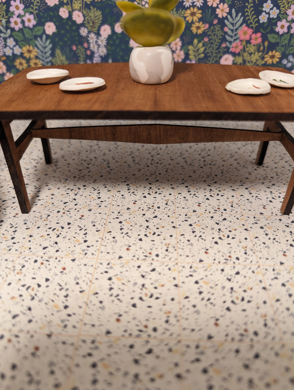 Mid Century Modern (MCM) Albert Ducrot Inspired Dinning Table - Miniature (1:12 scale)