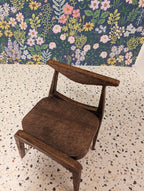 Mid Century Modern (MCM) Cowhorn Dinning Chairs with Cushion(Set of 2) - Miniature 1:12 Scale