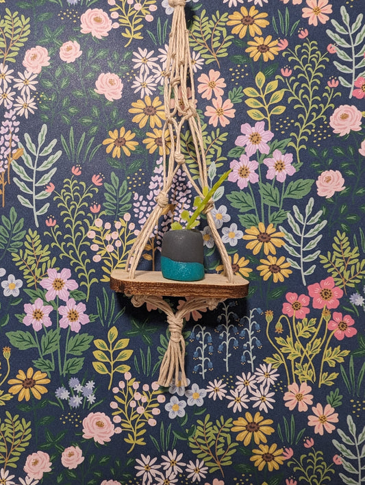 Macrame shelf