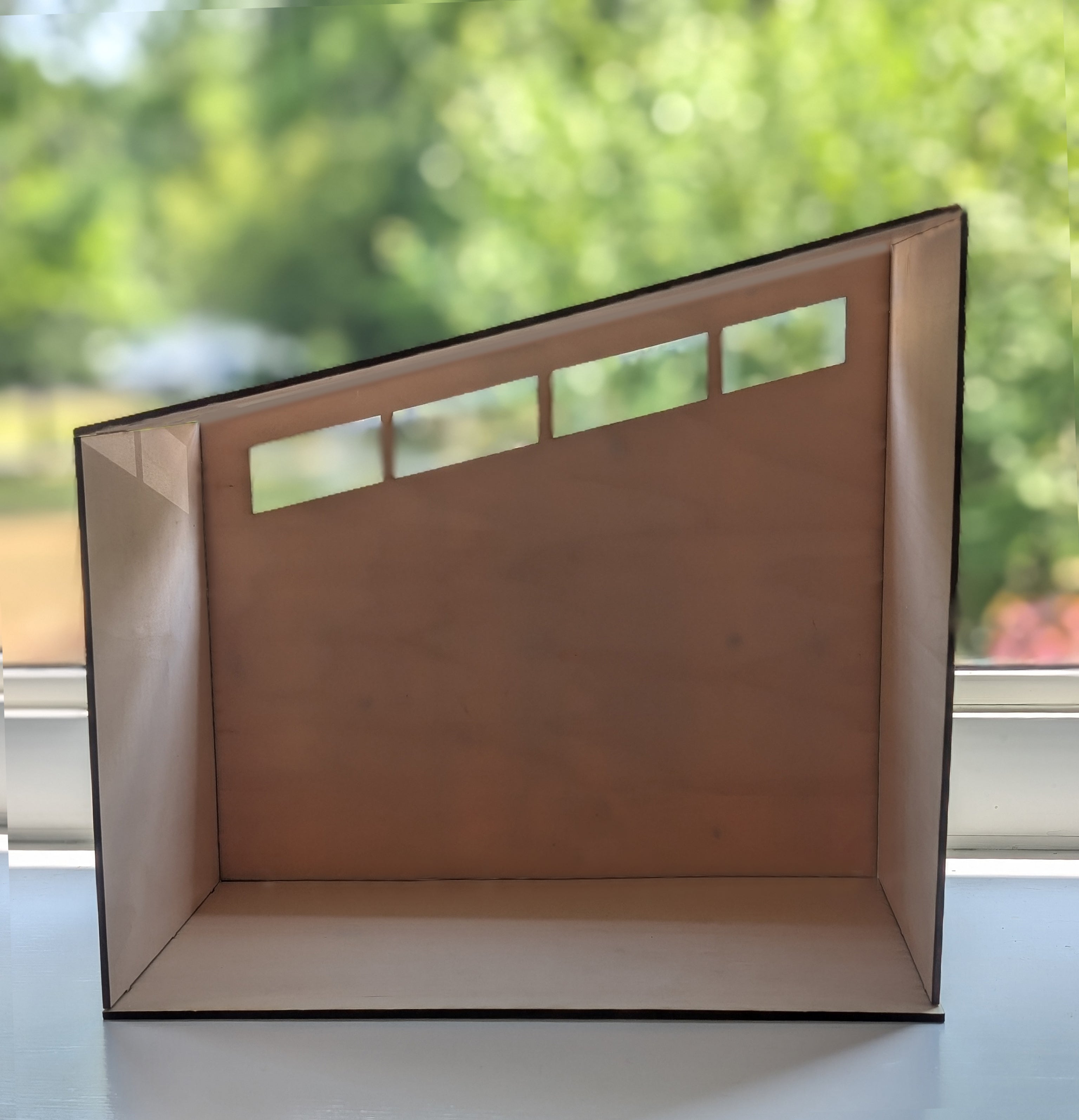 Mid-Century Modern Room Box Kit The Gable: DIY Unfinished Miniature Dollhouse