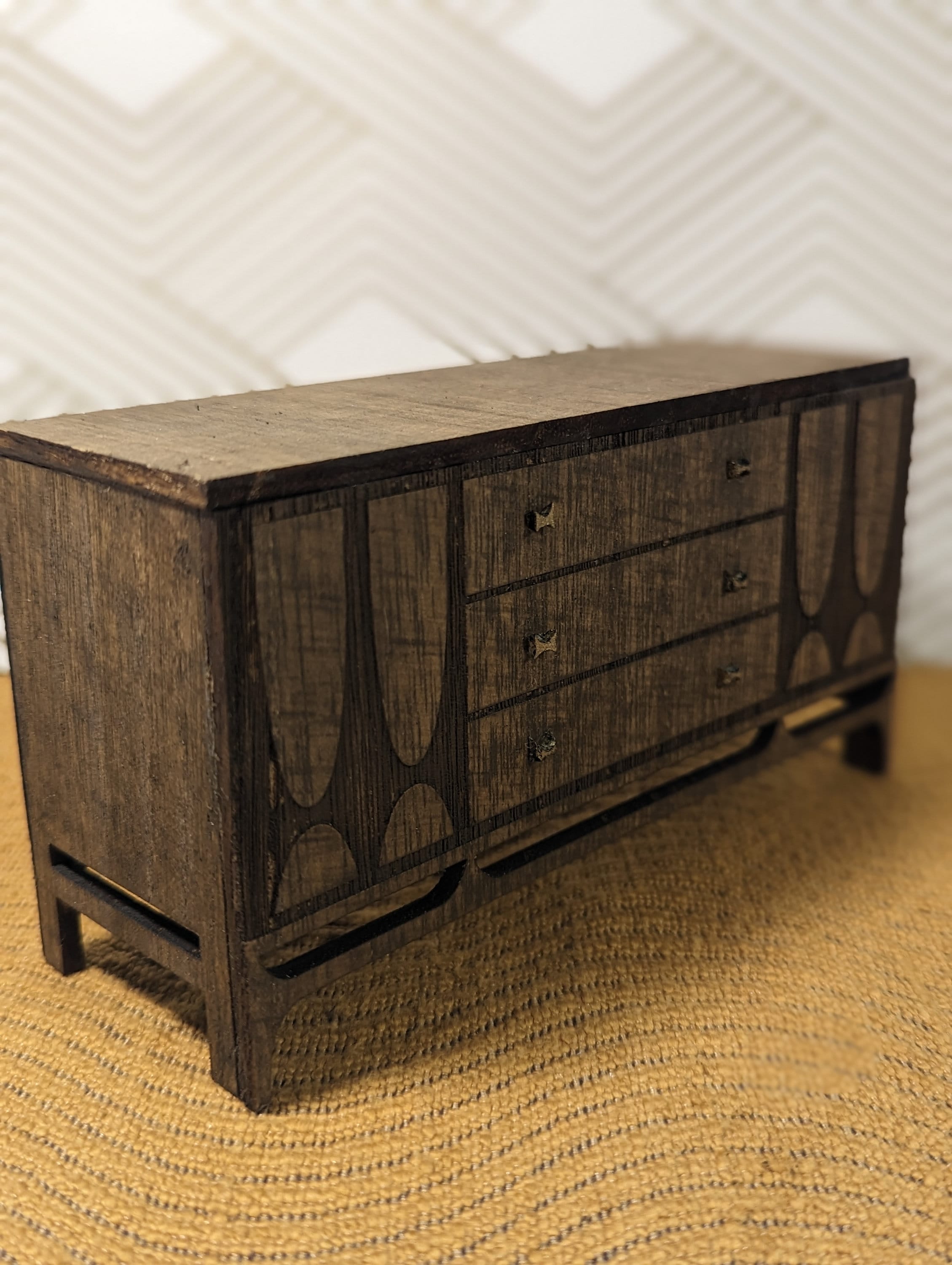 Mid Century Modern (MCM) Kent Coffey Sideboard Miniature 1:12 Scale
