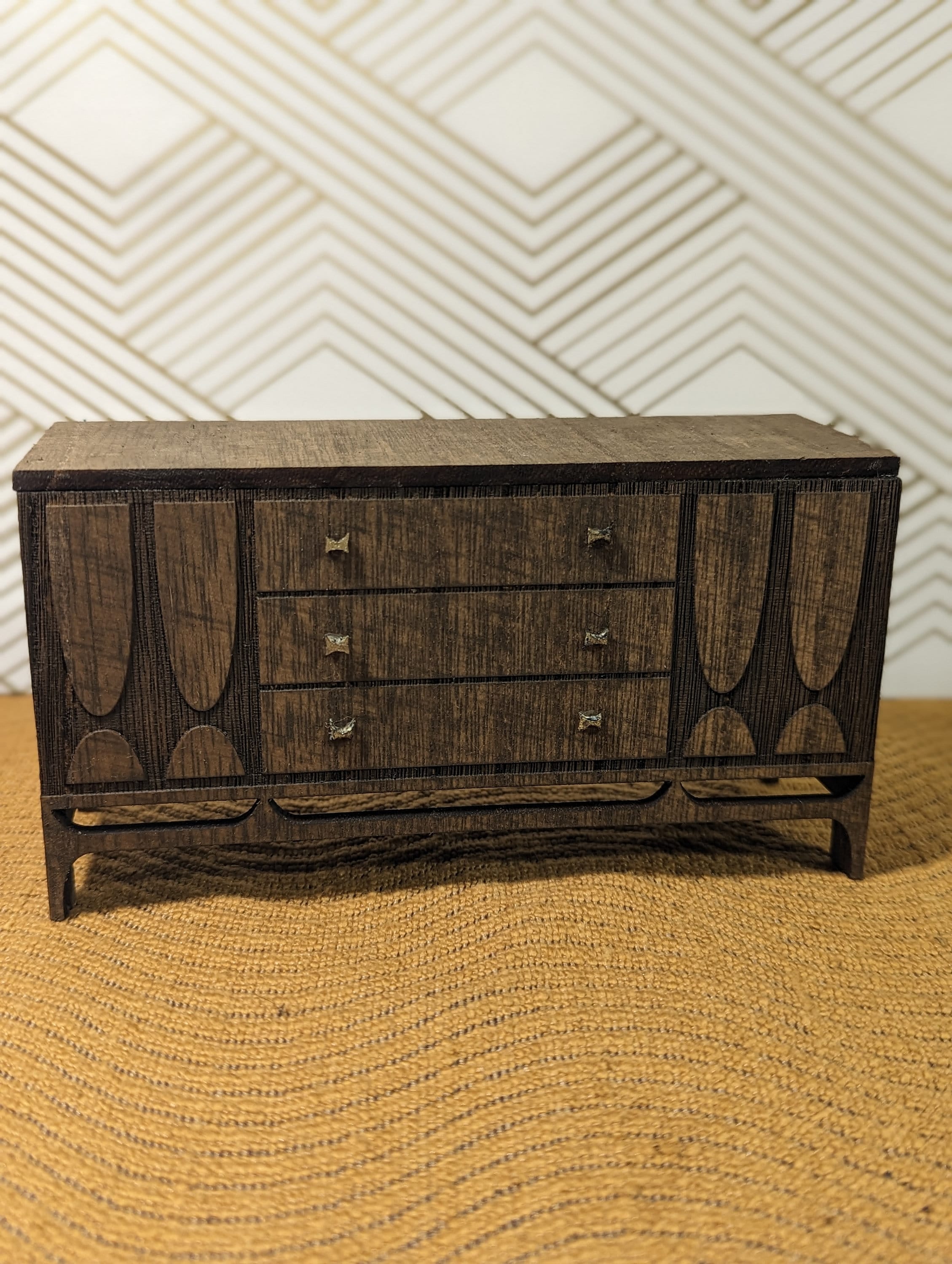 Mid Century Modern (MCM) Kent Coffey Sideboard Miniature 1:12 Scale