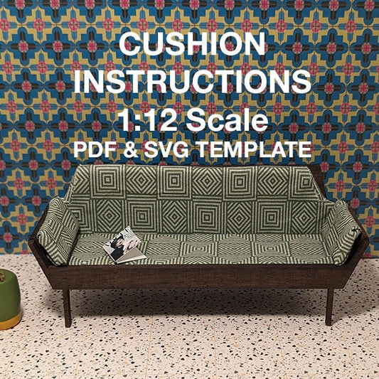 DIGITAL FILE for Cushion Instructions for Mid-Century Modern Adrian Pearsall-Inspired Couch