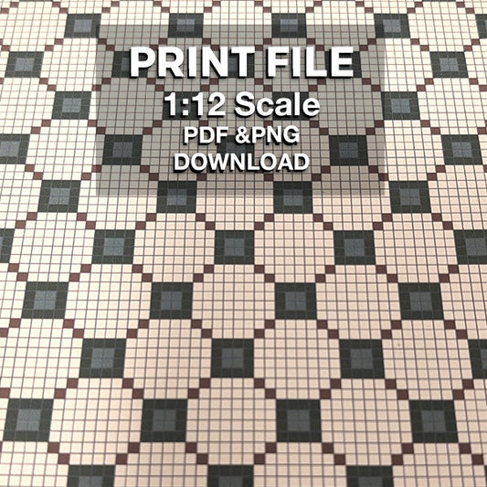 Tiny Tile DIY Print File- Dollhouse & Diorama Accessory Flooring, Counter Top, Tile, Wallpaper