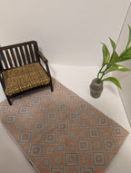 Soft Diamond Throw Rug - Miniature 1:12 Scale Dollhouse Boho Rug
