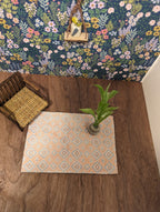 Soft Diamond Throw Rug - Miniature 1:12 Scale Dollhouse Boho Rug