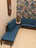 Miniature Mid-Century Modern Sectional Sofa & Marble Table - MCM Dollhouse Decor; Multiple Scales