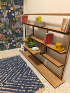 Mid Century Modern (MCM)  Freestanding Bookshelf - Miniature (Multiple Scales); Room Box; Dollhouse Decor