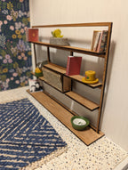 Mid Century Modern (MCM)  Freestanding Bookshelf - Miniature (Multiple Scales); Room Box; Dollhouse Decor
