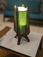 Mid Century Modern (MCM) Tower Table Lamp Miniature 1:12 Scale - Working LED light, Dollhouse Light, Room box Light