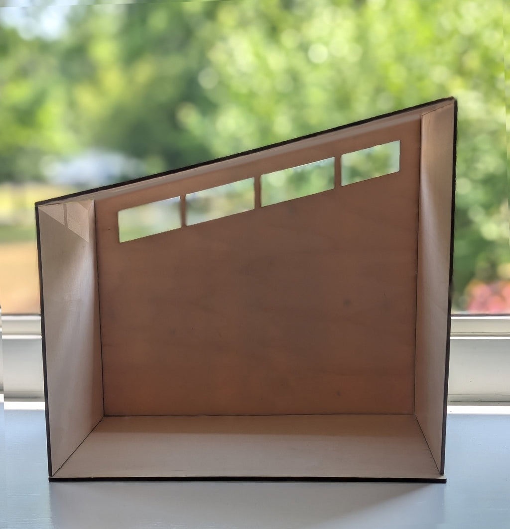 Mid-Century Modern Room Box Kit The Gable: DIY Unfinished Miniature Dollhouse