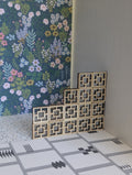 Mid Century Modern (MCM) Breeze Blocks - Set of 6 Unfinished Tiles 3/4 inch h x w- miniature, room divider, wall art, dollhouse decor