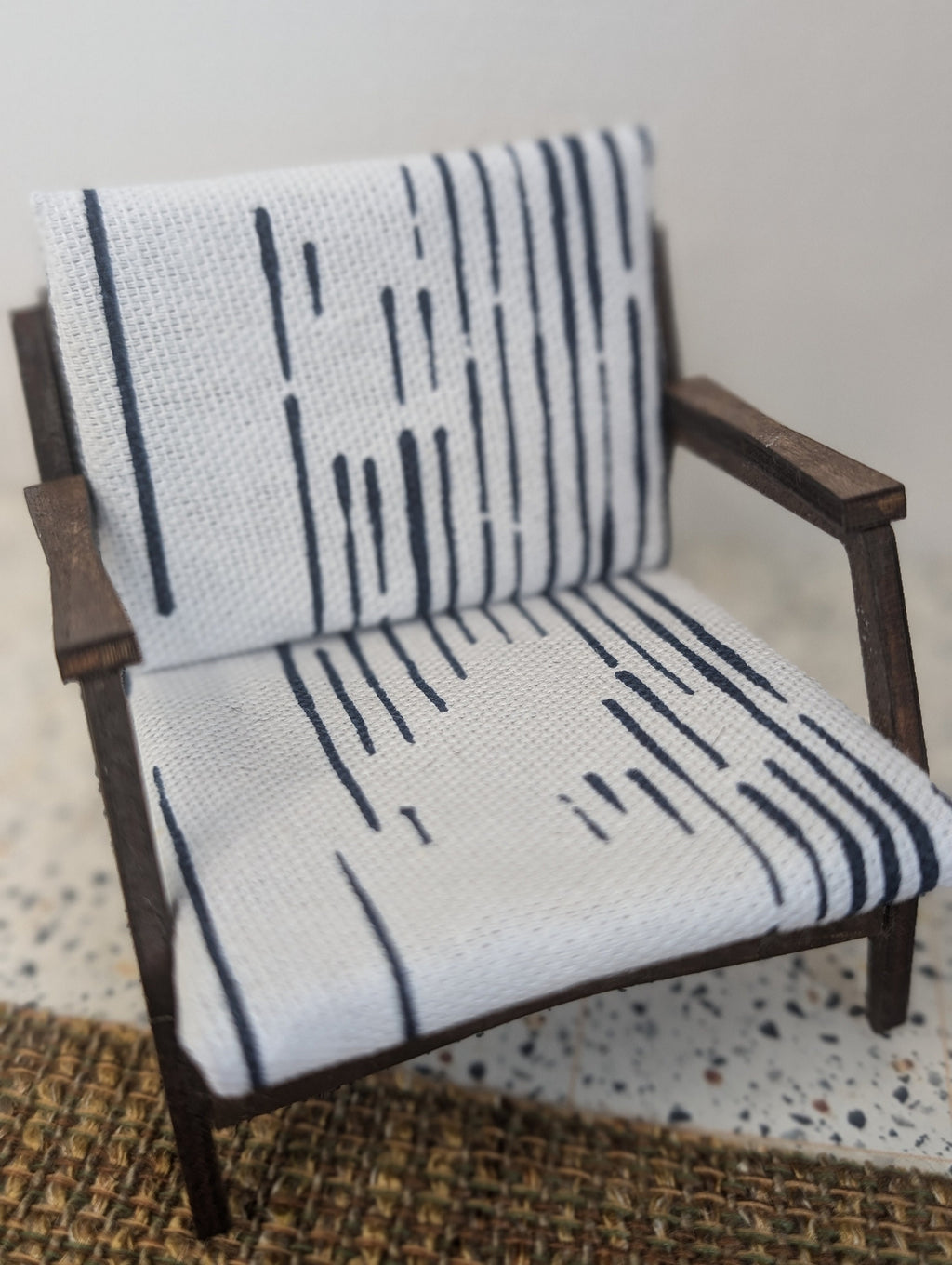 Mid Century Modern (MCM) Peabody Inspired Chair - Miniature 1:12 Scale