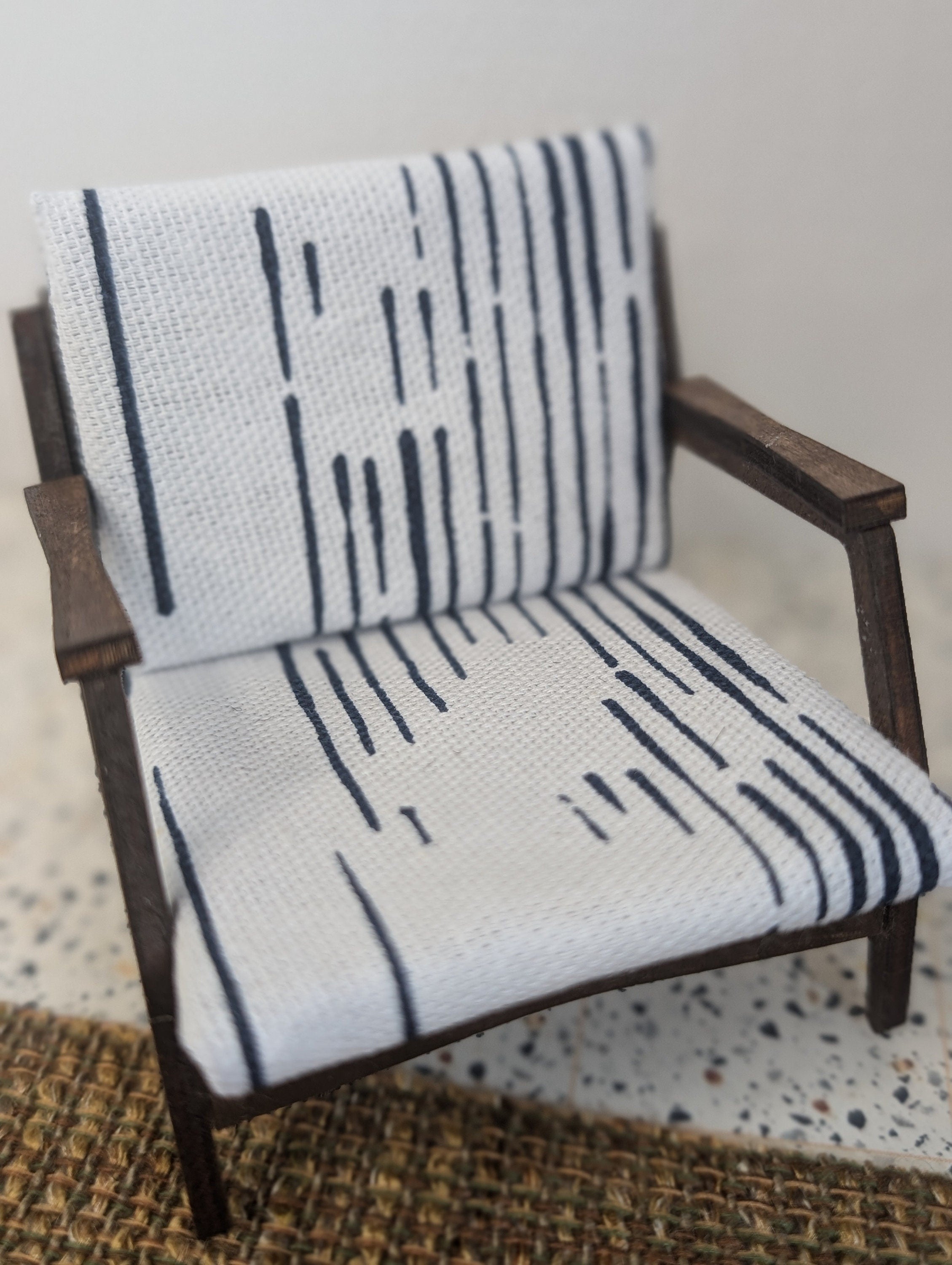 Mid Century Modern (MCM) Peabody Inspired Chair - Miniature 1:12 Scale