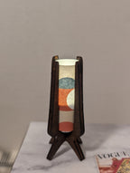 Mid Century Modern (MCM) Tower Table Lamp Miniature 1:12 Scale - Working LED light, Dollhouse Light, Room box Light