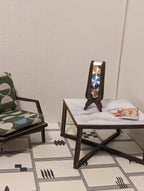 Mid Century Modern (MCM) Tower Table Lamp Miniature 1:12 Scale - Working LED light, Dollhouse Light, Room box Light