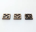 Mid Century Modern (MCM) Breeze Blocks - Set of 6 Unfinished Tiles 3/4 inch h x w- miniature, room divider, wall art, dollhouse decor