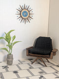 Curved MCM Arm Chair - Miniature 1:12 Scale - dollhouse chair, room box chair, mid-century miniature decor, diorama decor
