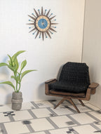 Curved MCM Arm Chair - Miniature 1:12 Scale - dollhouse chair, room box chair, mid-century miniature decor, diorama decor