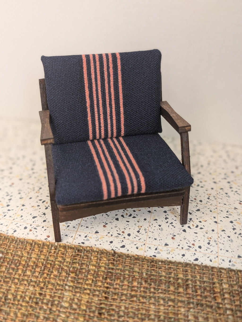 Mid Century Modern (MCM) Peabody Inspired Chair - Miniature 1:12 Scale