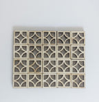 Mid Century Modern (MCM) Breeze Blocks - Set of 6 Unfinished Tiles 3/4 inch h x w- miniature, room divider, wall art, dollhouse decor