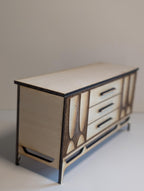 Kent Coffey Mid Century Sideboard Miniature Kit Multiple Scales - DIY Unfinished kit