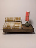 Miniature Mid-Century Sofa with Side Table - Dollhouse Decor (Multiple Scales)