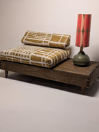 Miniature Mid-Century Sofa with Side Table - Dollhouse Decor (Multiple Scales)